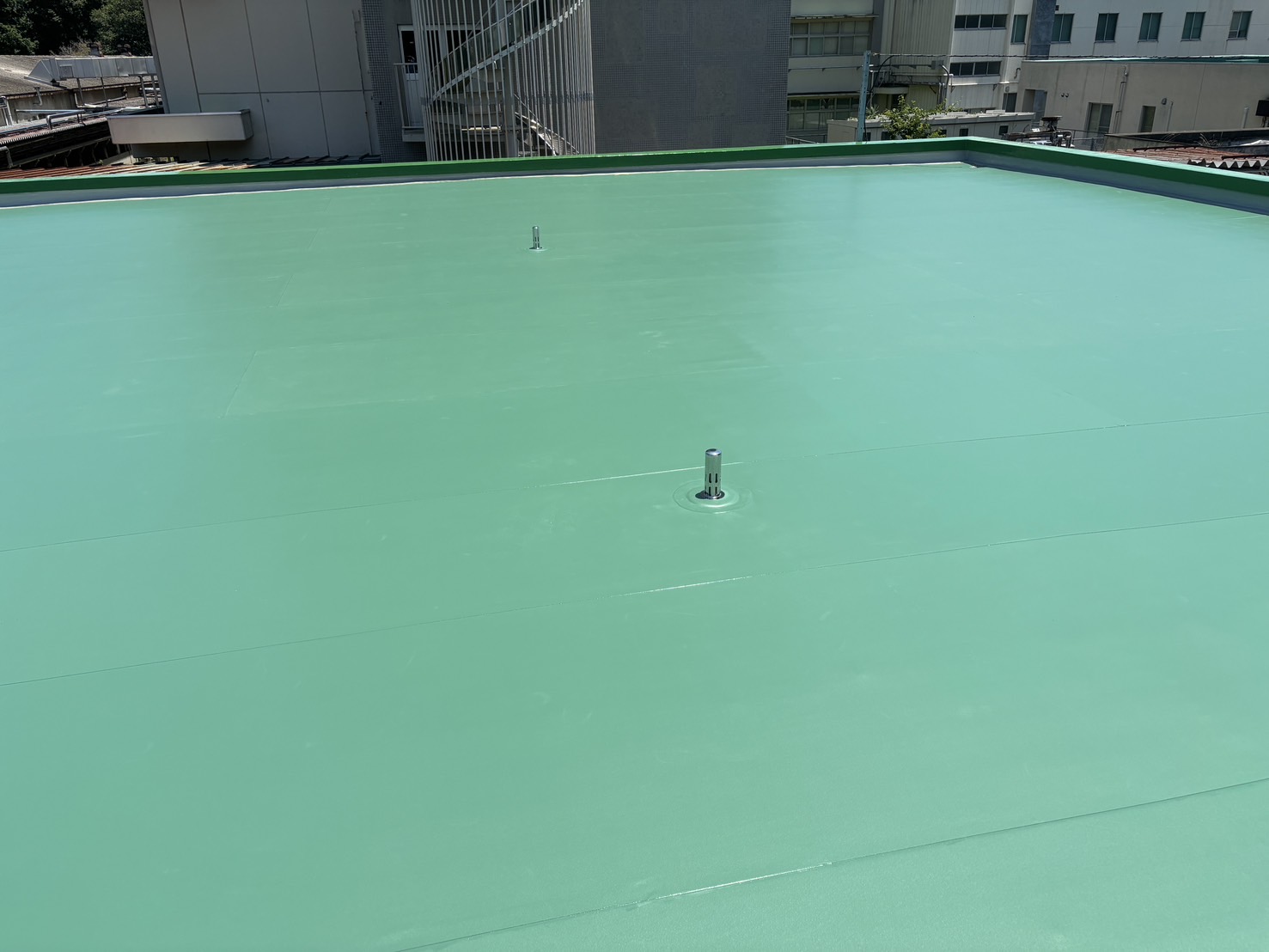 塩ビシート防水機械固定工法｜茨城県｜建物屋上